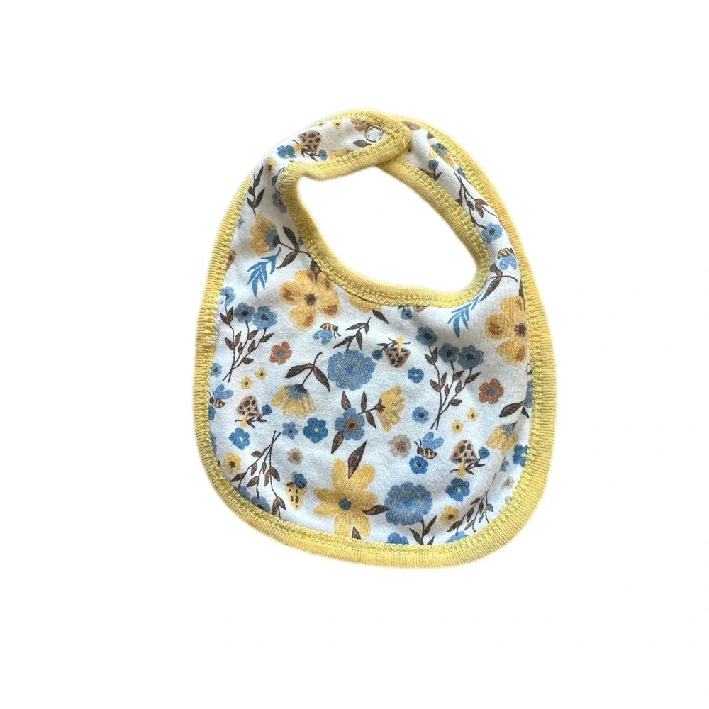 Bibs Set Kids 0-3M Multicolor Excellent Floral Lace Mushroom‎ 4Pc